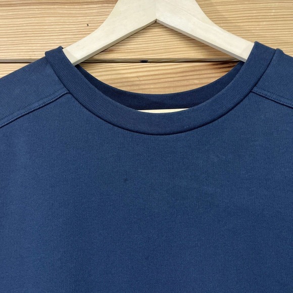 Public School NYC Dress Large Blue Sleeveless Sweatshirt Dress Lace Trim B86 - Picture 5 of 16